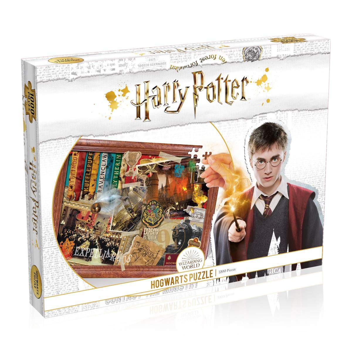 Harry Potter Hogwarts 1000 Piece Jigsaw Puzzle by Winning Moves Games - Perfect for Family Game Nights and Relaxing Indoor Activities