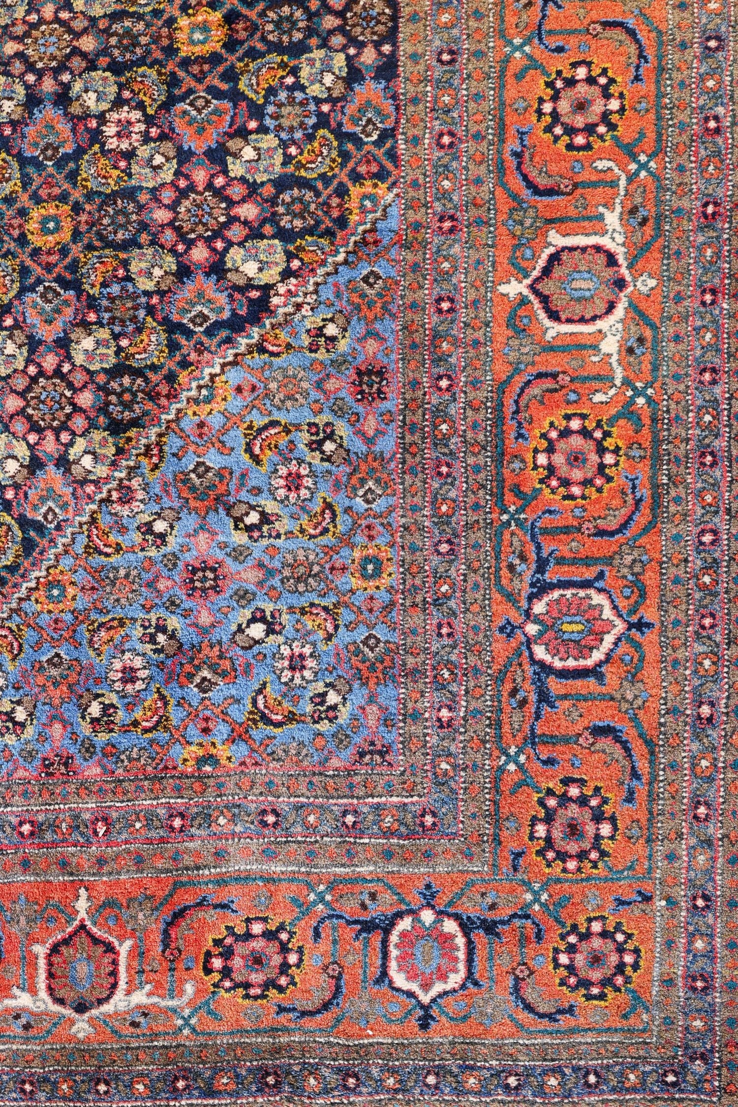 Antique Handwoven Traditional Persian Rug - J78698 - Perfect for Living Room, Bedroom & Home Decor