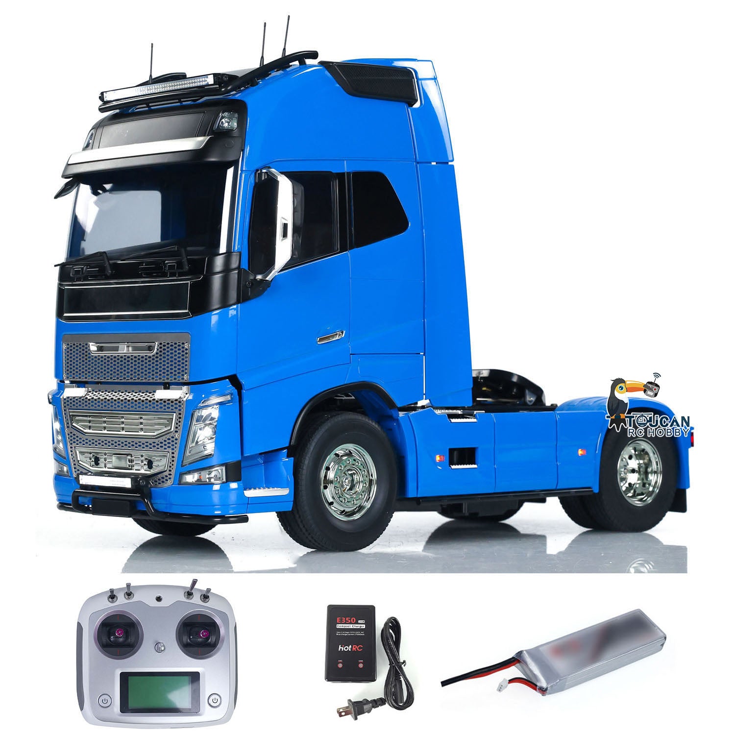 1/14 Scale 4x2 RC Tractor Truck RTR - TAMIYA 56375 FH16 XL750 with 3-Speed Transmission, Custom Paint, Lights & Sound - Ready-to-Run Remote Control Vehicle (Ideal for RC Hobbyists, Off-Road Racing & Collectors)
