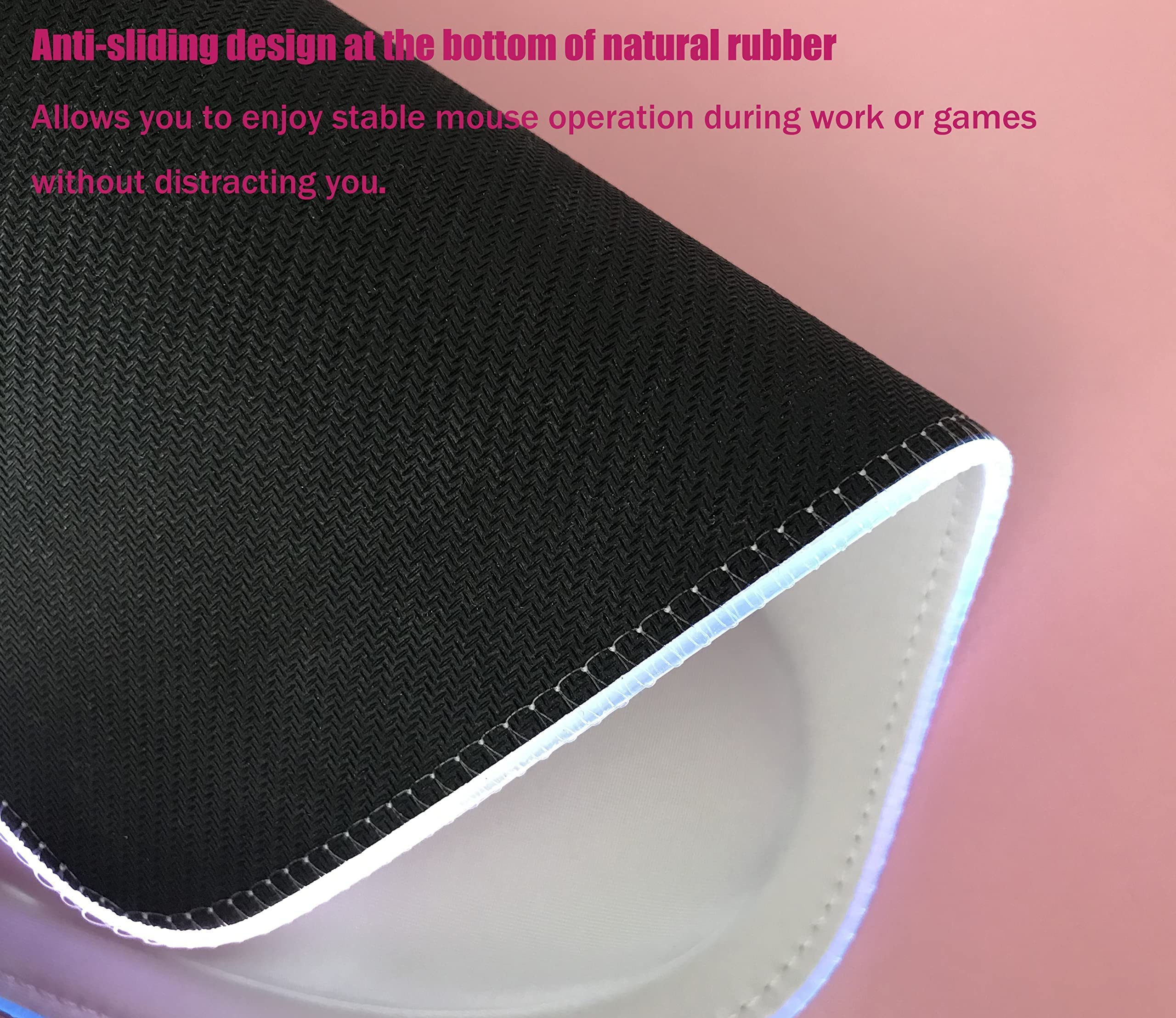RGB Gaming Mouse Pad with Wrist Support - 13 LED Lighting Modes, Anti-Slip Rubber Base, Ergonomic Pain Relief Design for PC, Laptop - Perfect for Office, Home & Gaming (11.8