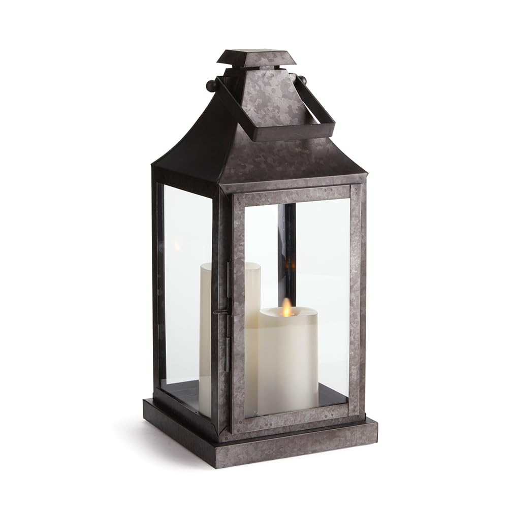 Napa Home & Garden Barrington 19-Inch Black Outdoor Lantern - Weatherproof Wall Mounted Light Fixture for Porch, Patio, and Garden Decor
