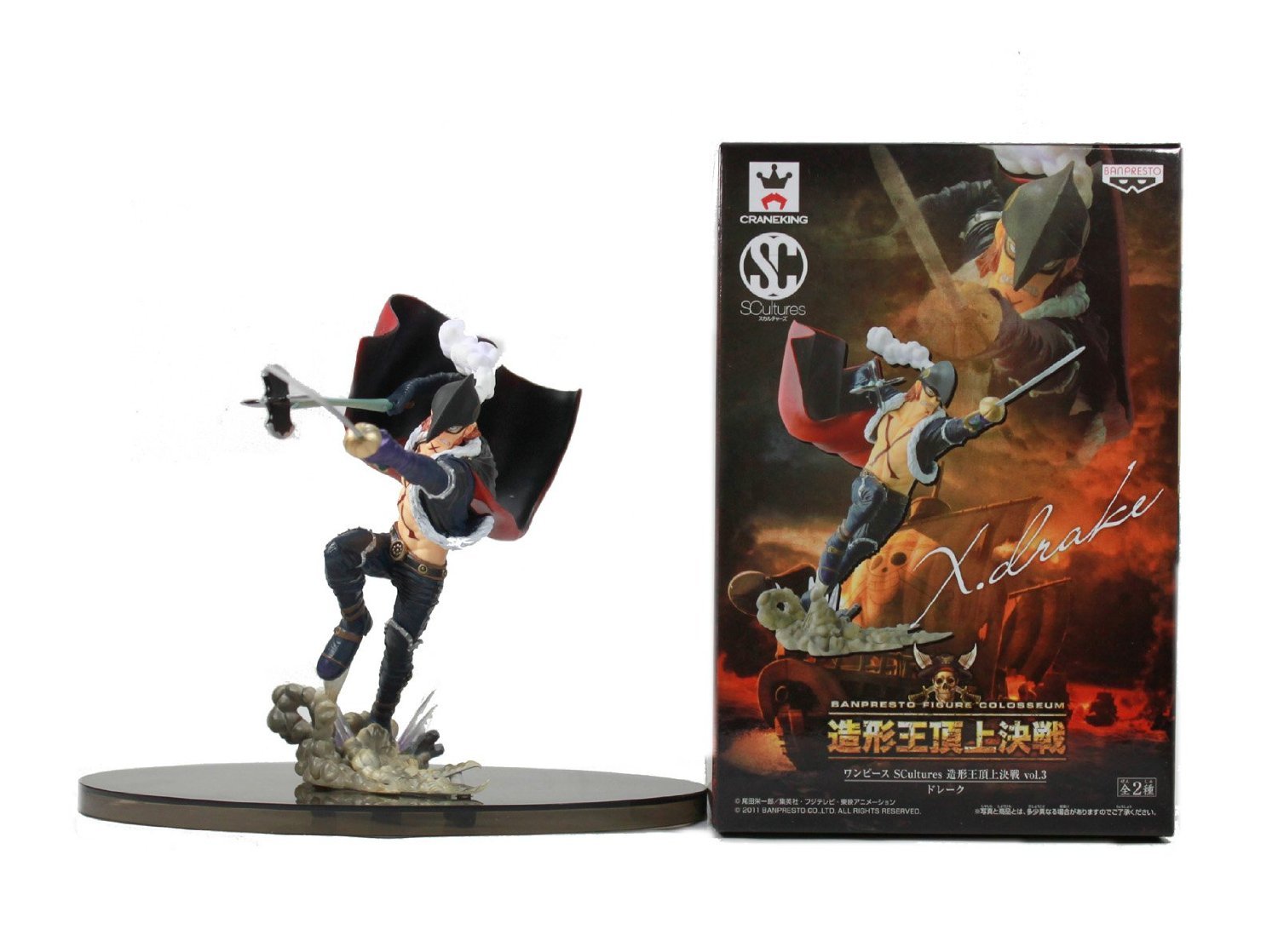 Banpresto One Piece SCultures Colosseum Vol. 3 X Drake Action Figure - Anime Collectible for Fans | Perfect for Display, Gifts & Anime Conventions