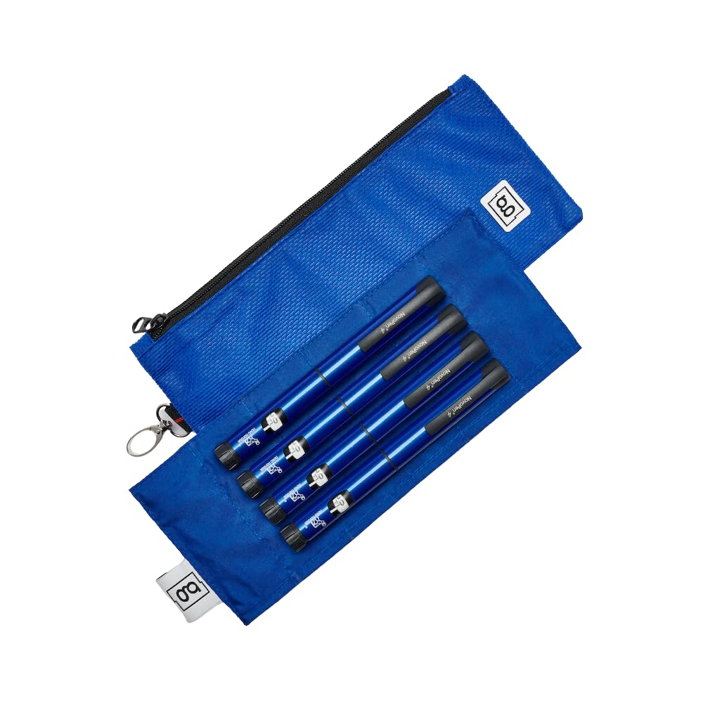 Glucology Insulin Cooling Wallet Pouch - Portable Diabetic Travel Case for Insulin Storage | No Ice Pack or Batteries Needed | Innovative Temperature Control Technology | Compact & Lightweight | Perfect for Air Travel, Hiking, and Daily Use | Blue Zipper Wallet
