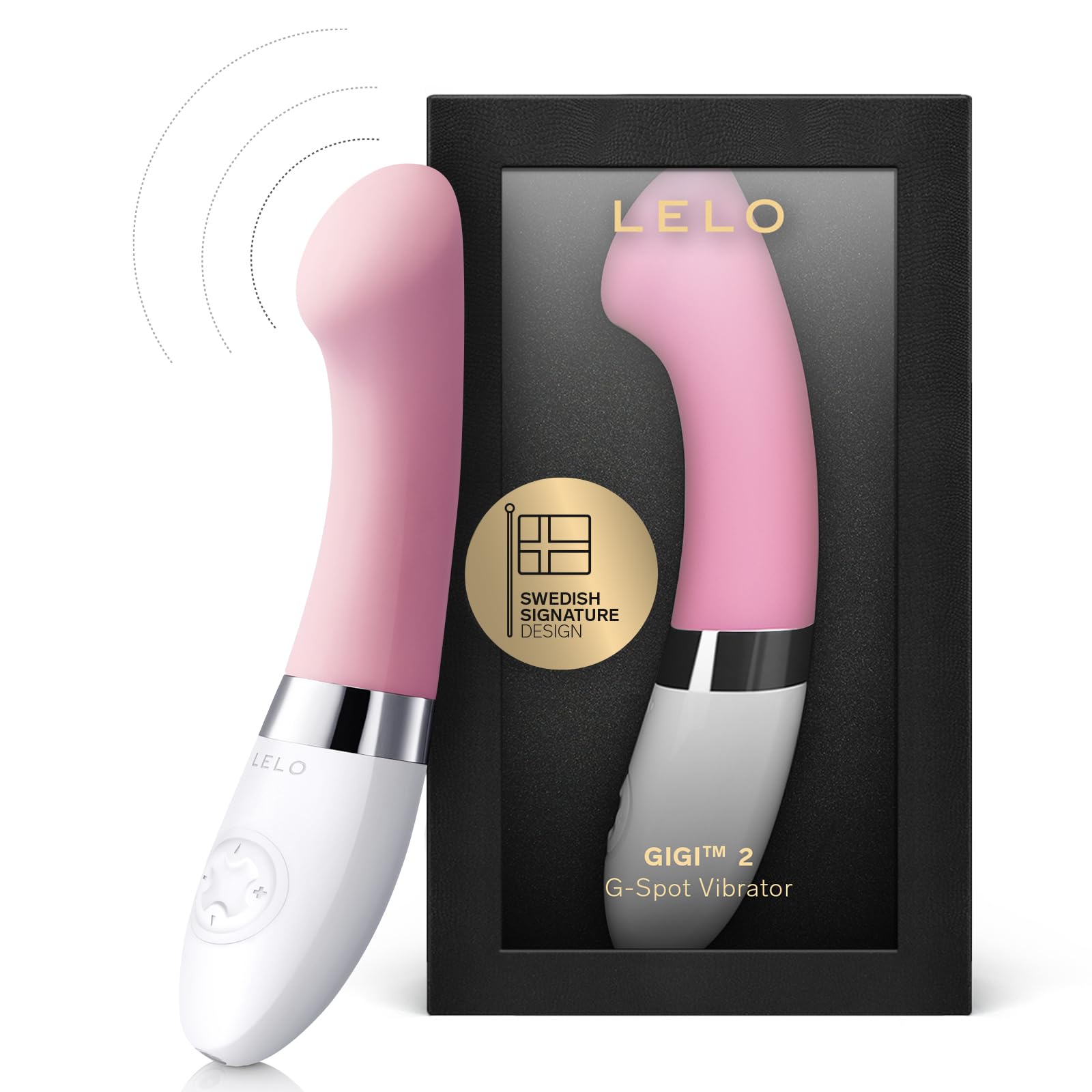 LELO GIGI 2 Powerful Personal Massager for Women - Curved & Ultra Quiet Rechargeable G-Spot Vibrator - Best Female Sex Toy for Intimate Pleasure & Stress Relief - Perfect for Solo Play & Couples Foreplay (Pink)