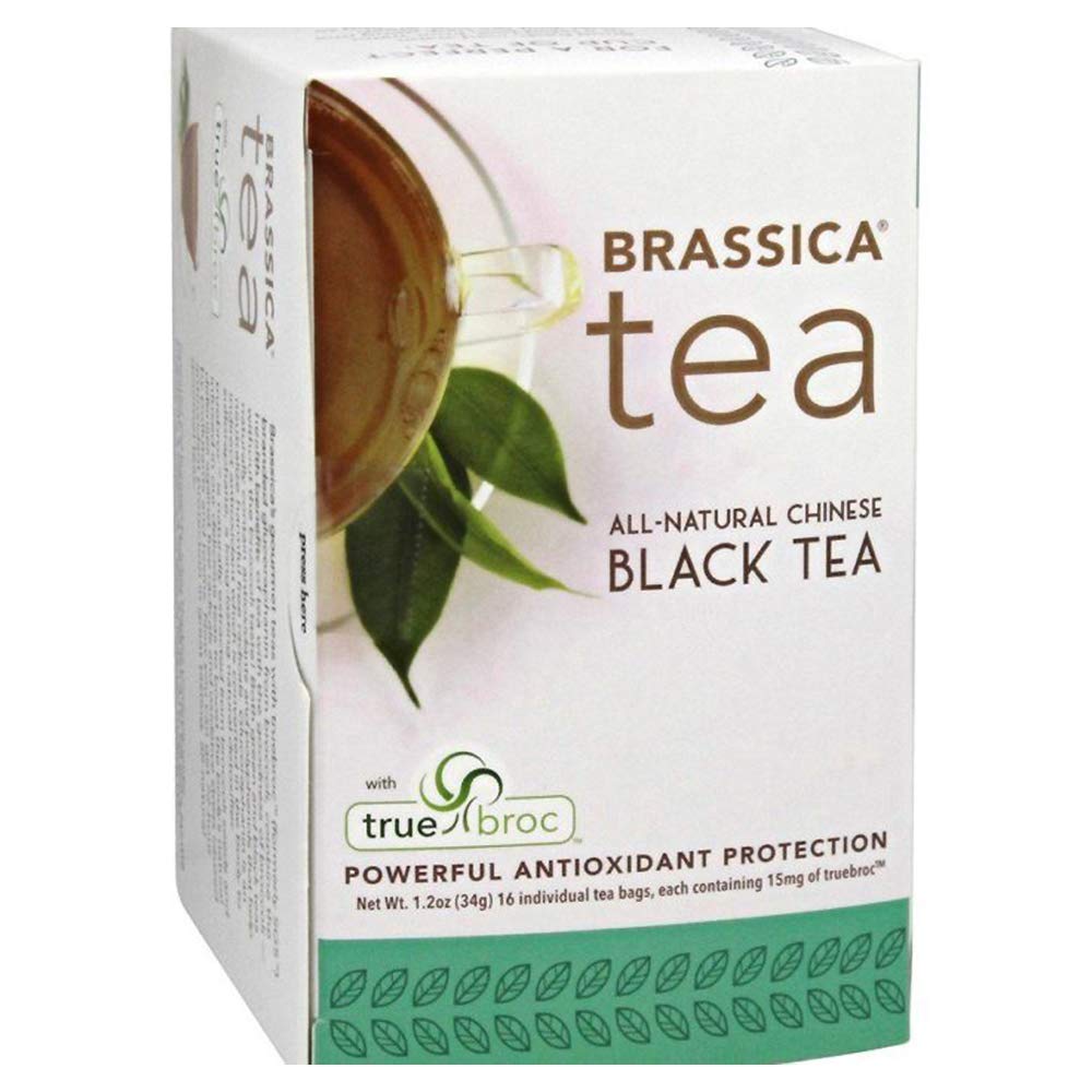 Brassica Tea Black Tea with Truebroc - 16 Tea Bags | Antioxidant-Rich Herbal Tea for Relaxation & Wellness