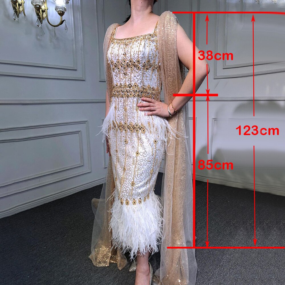 Serene Hill Grey Mermaid Evening Dress with Beading & Feather Detail - Sexy Mid-Length Gown with Thigh High Slit for Women | Perfect for Cocktail Parties, Prom & Formal Events 2025