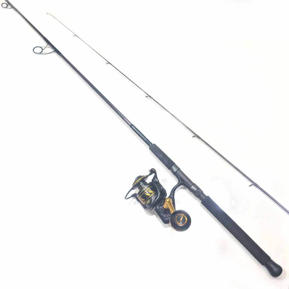 Penn Slammer SLAIV 5500 Spinning Reel & Capt. Harry's CHS715G Fishing Rod Combo - Saltwater Surf Fishing Setup for Beach & Pier Anglers