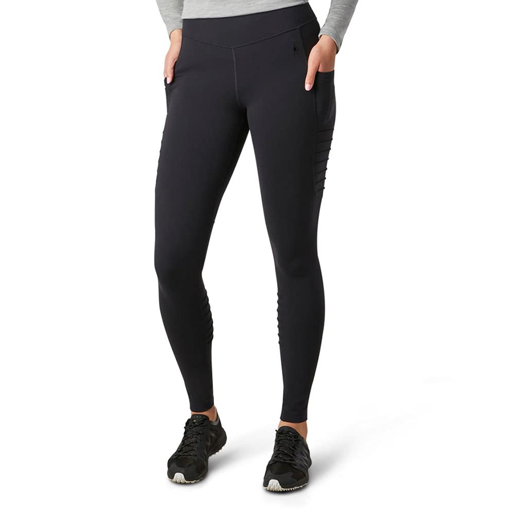 Smartwool Women's Merino Sport Moto Tights - Thermal Base Layer for Running, Yoga & Outdoor Activities | Moisture-Wicking & Odor-Resistant Wool Leggings