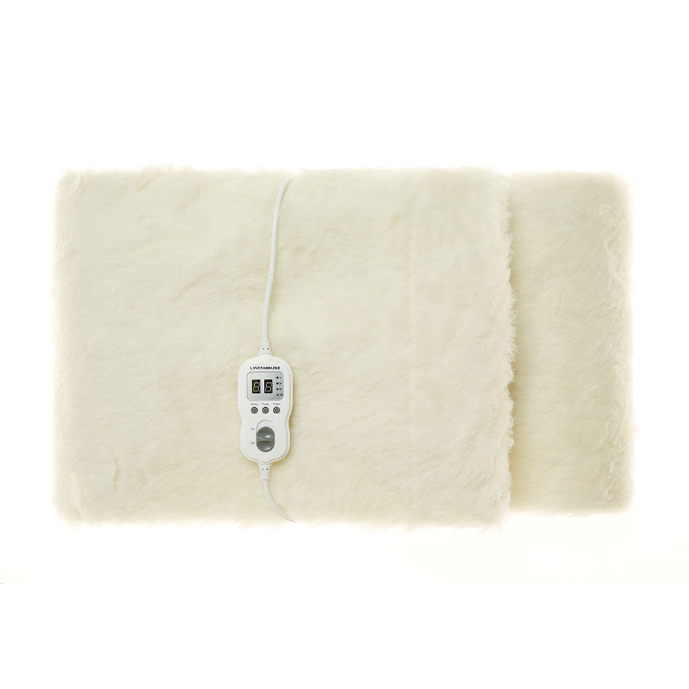 Premium Electric Heated Blanket with Multi-Zone Temperature Control - 100% Australian Wool - Queen Size for Ultimate Warmth & Comfort | Perfect for Cold Nights, Winter Bedding, and Cozy Home Relaxation