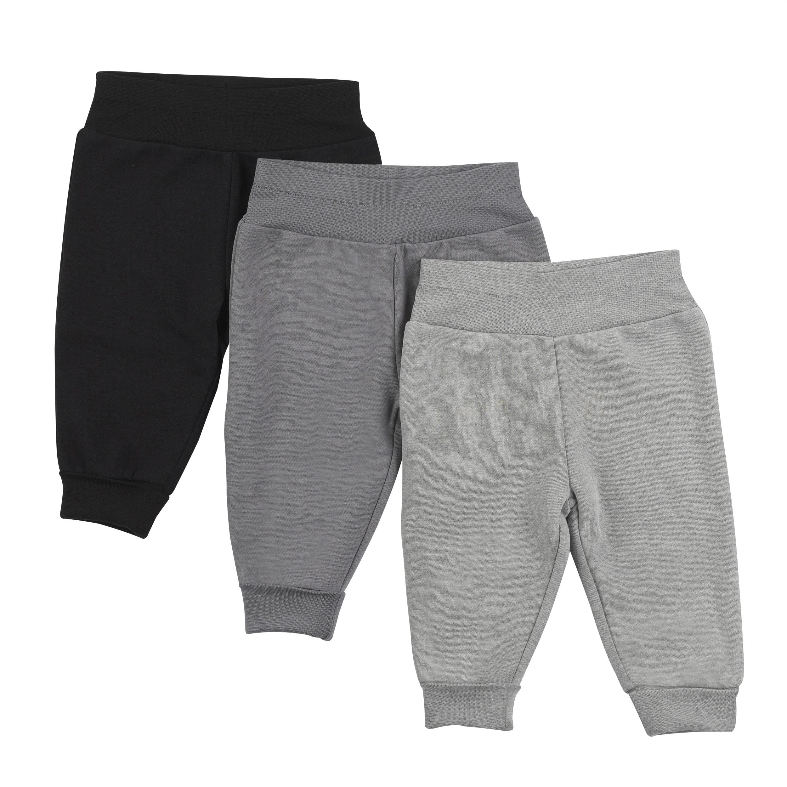 Hanes Girls Fleece Pull-on Pants 3-Pack - Ultra Soft 4-Way Stretch Joggers for Babies & Toddlers | Comfortable Playtime & Lounge Wear for Daycare, Home & Outdoor Activities