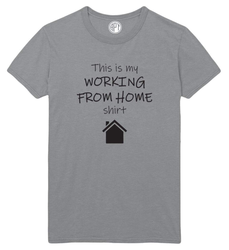 Work from Home Shirt - Comfortable Printed T-Shirt for Remote Work & Video Calls | Casual Home Office Wear