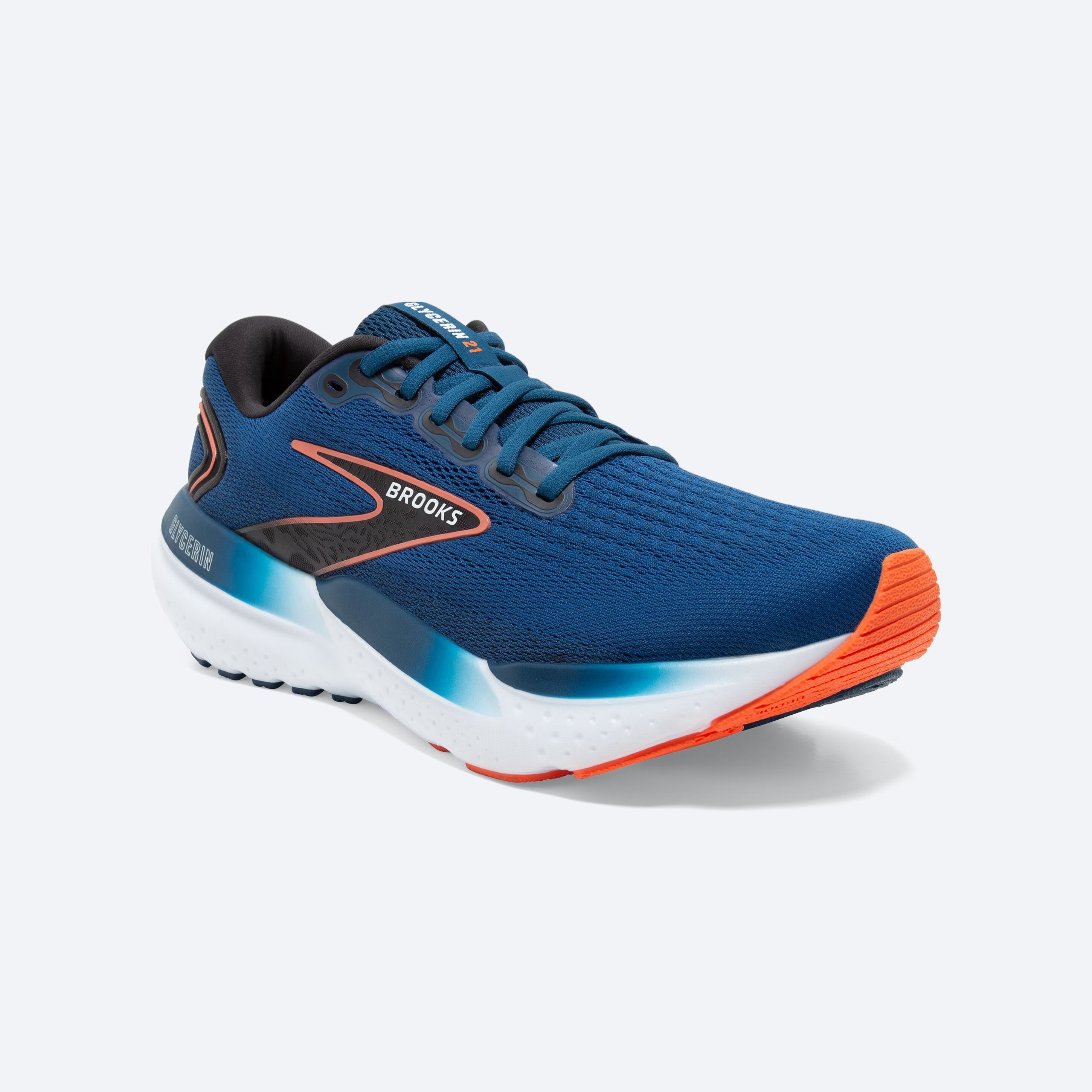 Brooks Glycerin 21 Running Shoes for Men - Premium Cushioned Road Running Sneakers - Perfect for Marathon Training, Jogging & Gym Workouts