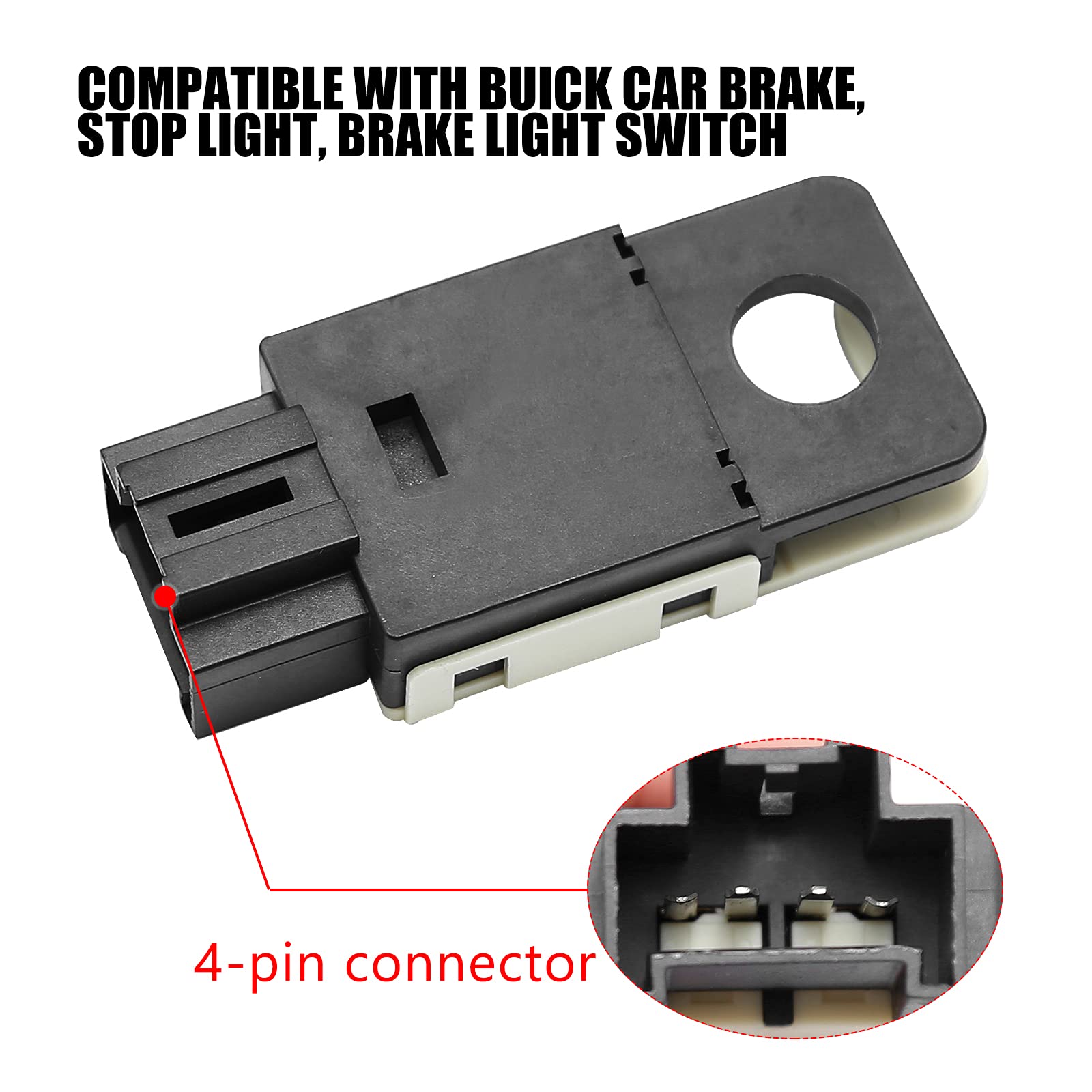 High-Quality Brake Light Switch Stop Lamp Switch Compatible with Cadillac Escalade, Chevrolet Silverado 1500/2500/3500HD, Suburban 1500/2500, Tahoe, GMC Sierra 1500 (2007-2011 Models) - Perfect for Safe Driving & Vehicle Maintenance