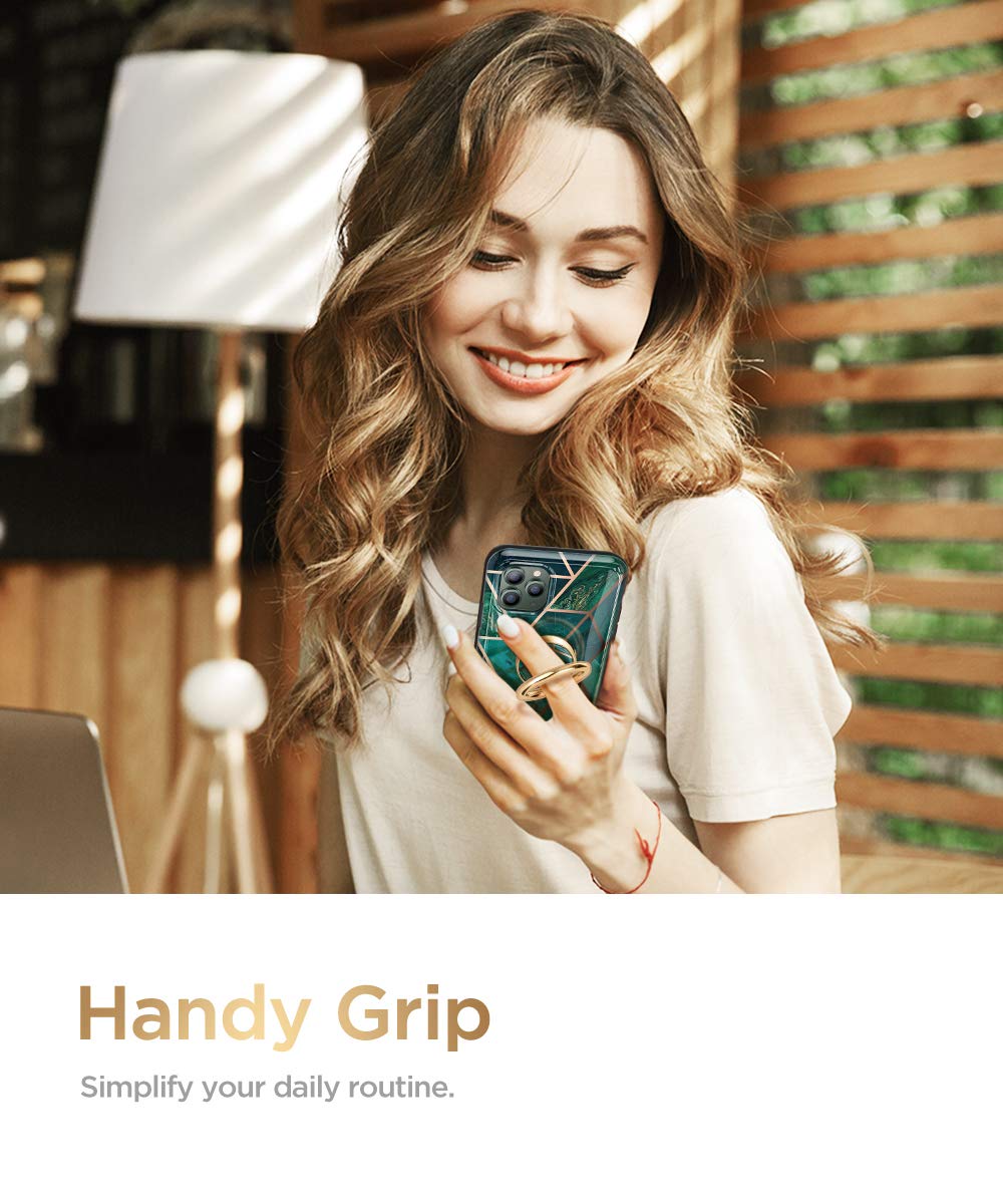 GVIEWIN Marble Phone Ring Holder - 360° Rotatable Finger Stand Grip for iPhone, Samsung & Smartphones - Perfect for Selfies, Videos & Secure One-Handed Use