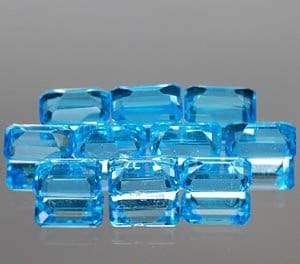 Wholesale Natural African Sky Blue Topaz Loose Stones - 6x4mm to 12x10mm Emerald Cut, VVS Eye Clean for Jewelry Making, Engagement Rings & Custom Designs - Perfect for Gem Collectors & Jewelers