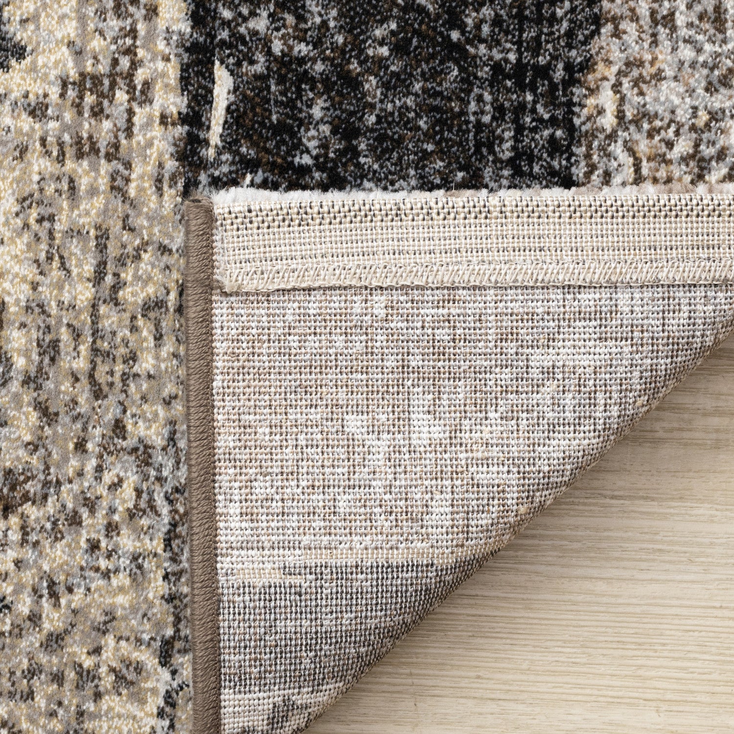 Allure Modern Dark Area Rug - Black & Brown 8' x 11' - Perfect for Living Room, Bedroom & Office Decor