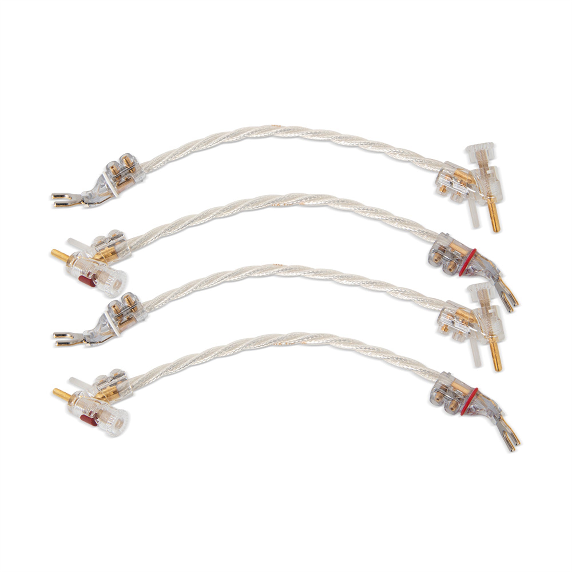 Premium Crystal Cable Art Series Da Vinci Speaker Jumper Cables - High-End Audiophile Grade for Home Theater & Hi-Fi Sound Systems - Perfect for Studio Monitors, Bookshelf Speakers & Surround Sound Setups