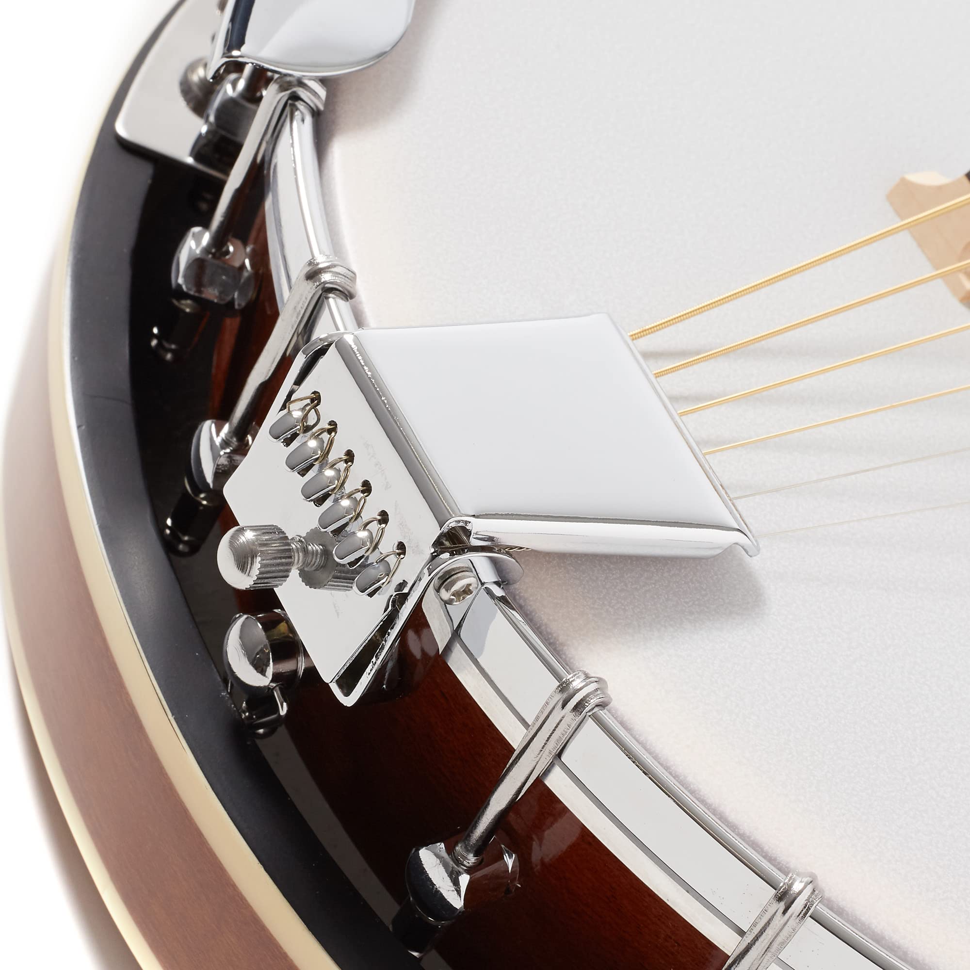 6-String Banjo Guitar with Closed Back Resonator & 24 Brackets - Perfect for Bluegrass, Folk Music & Live Performances
