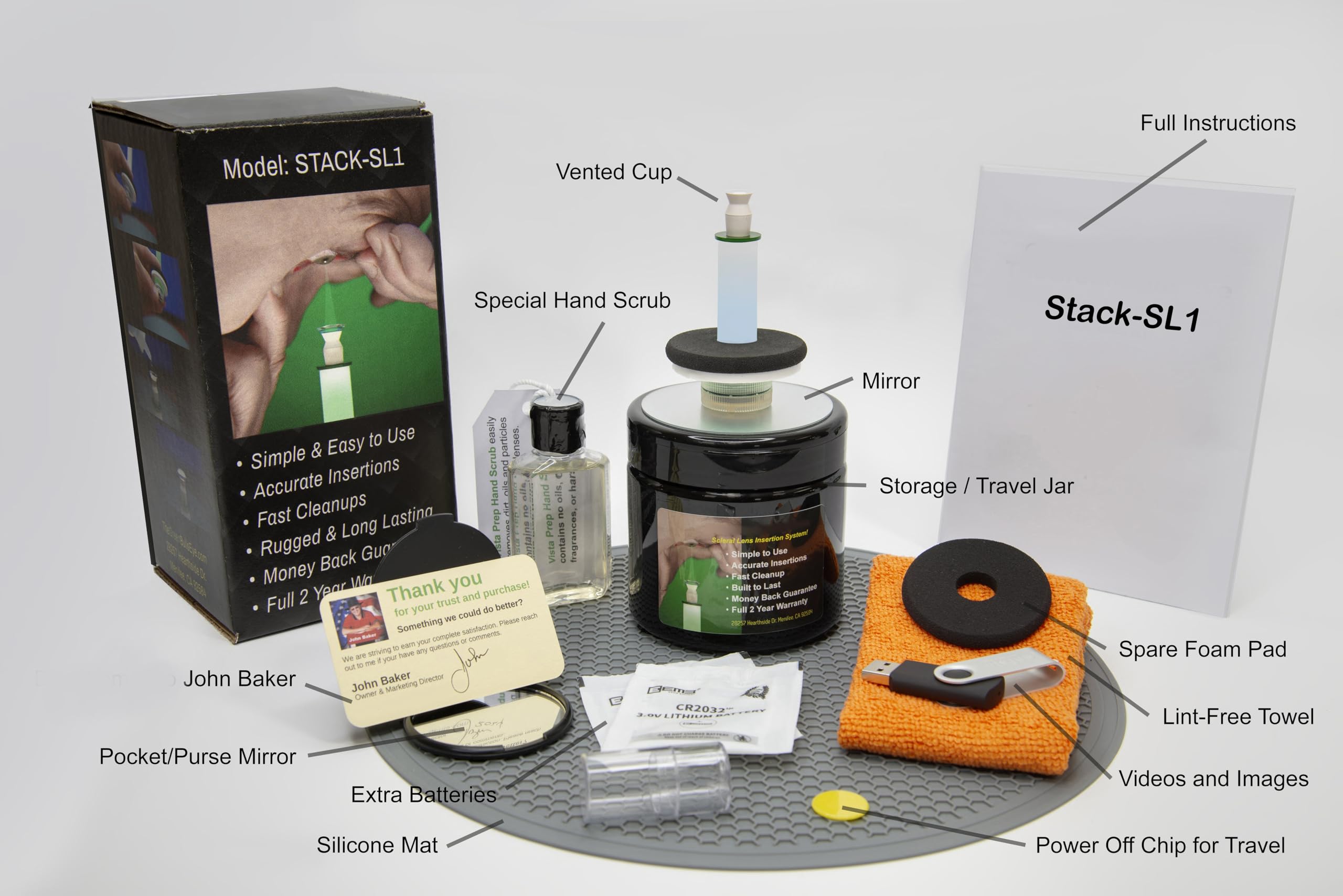 Premium Stack-SL1 Scleral Lens Inserter System – Quick Alignment, Bubble-Free Application, Durable & Watertight Design with Focused Light – Ideal for Eye Care Professionals & Contact Lens Specialists