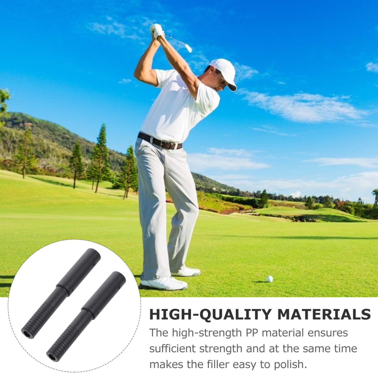 BESPORTBLE Golf Shaft Extensions for Graphite Iron Shafts - 2 Pack Set - Perfect for Club Repair & Custom Fitting at Home or Pro Shop