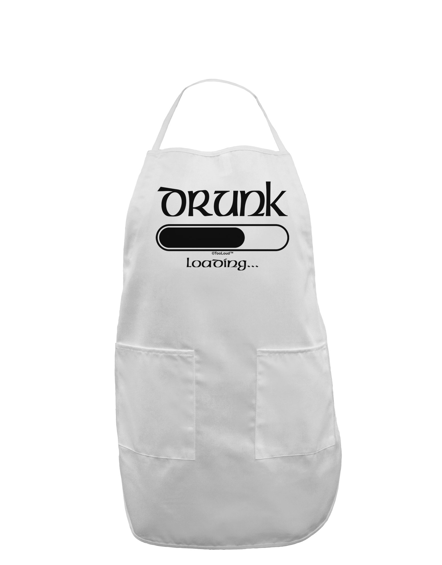 Funny Drunk Loading Bar Adult Apron - Kitchen Cooking BBQ Apron for Parties, Gifts & Bartending - Novelty Humor Apron for Men & Women