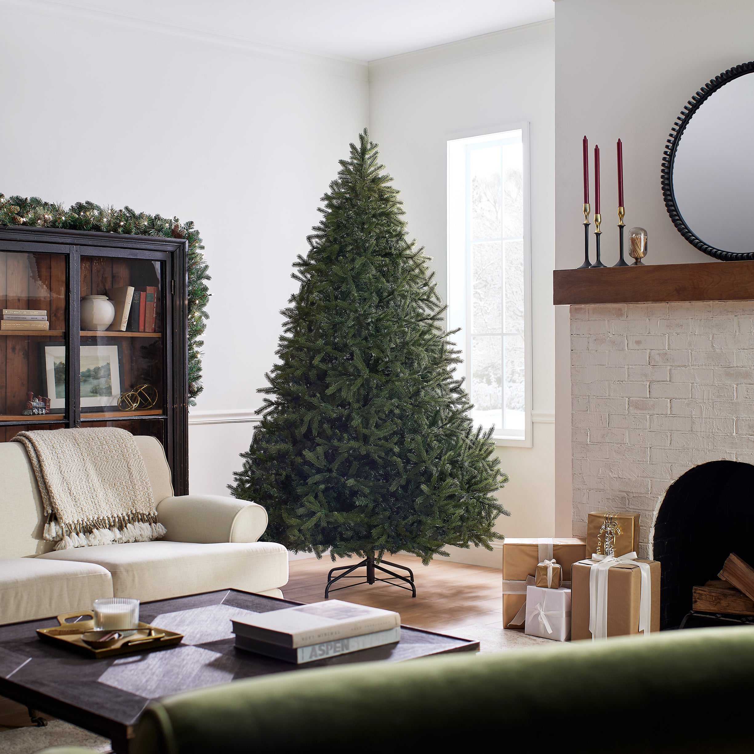 7.5 ft. Norway Fir Christmas Tree - Premium Artificial Holiday Tree for Home & Office Decor - Perfect for Living Room, Party & Festive Celebrations