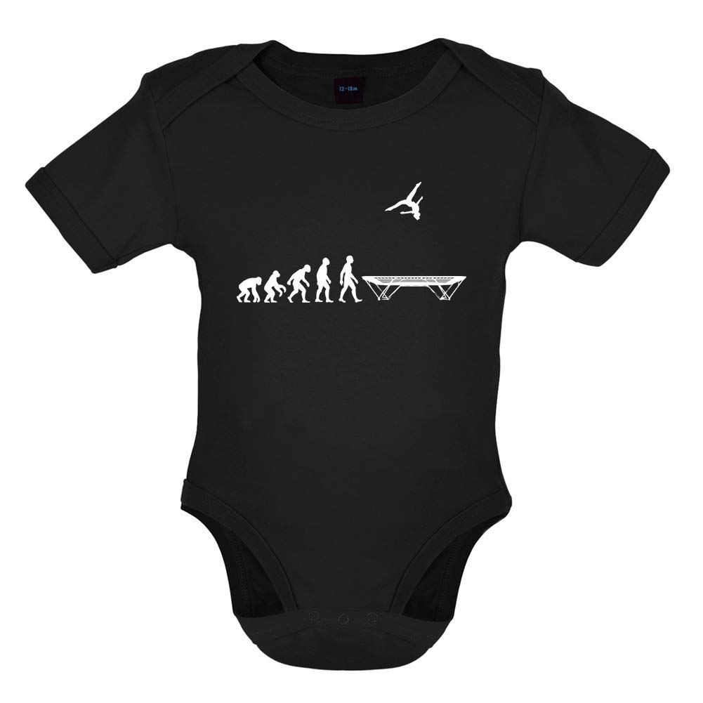 Evolution of Man Trampolining Organic Baby Bodysuit - Soft & Comfortable Infant Onesie for Playtime & Everyday Wear