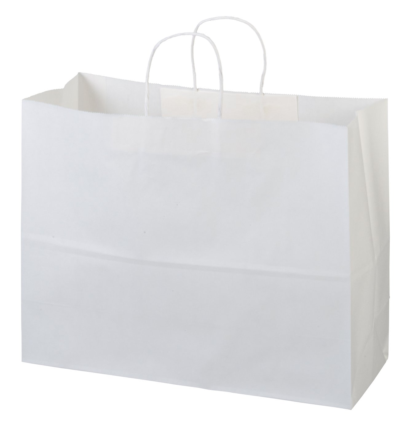 Flexicore 16x6x12 Inch White Kraft Paper Bags - 100 Pack | Eco-Friendly Shopping Bags, Retail Merchandise Bags, Party Favor Bags & Gift Bags for Stores, Weddings, Birthday Parties and Events