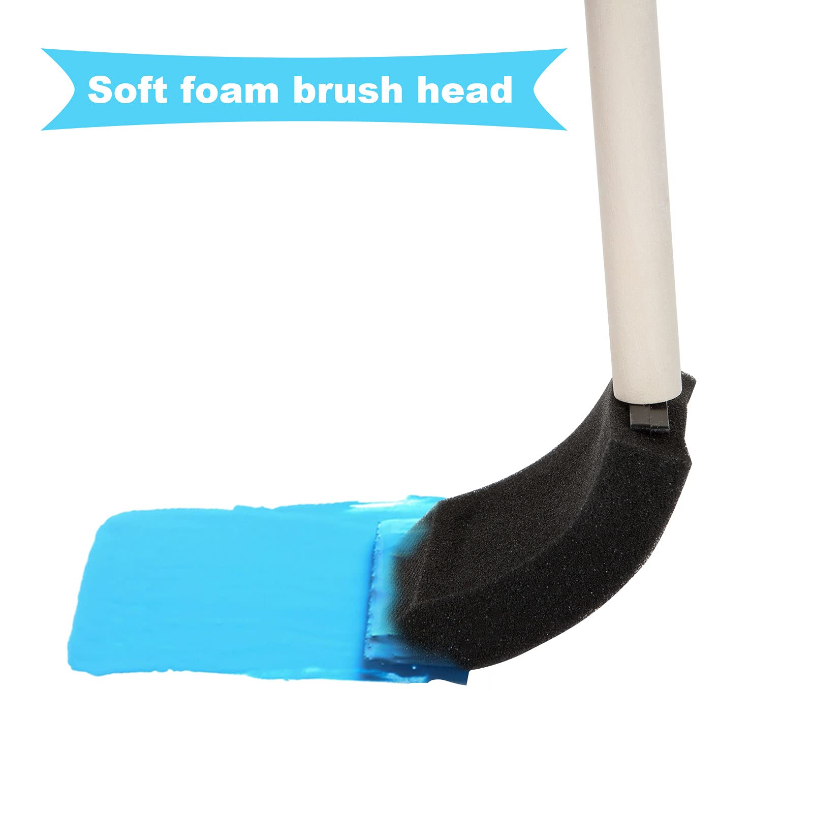 100 Pack 2 Inch Foam Paint Brushes Bulk - Wood Handle Sponge Brushes for Acrylic, Stains, Varnishes - Perfect for DIY Crafts, Home Painting, Art Projects & Wall Decorations