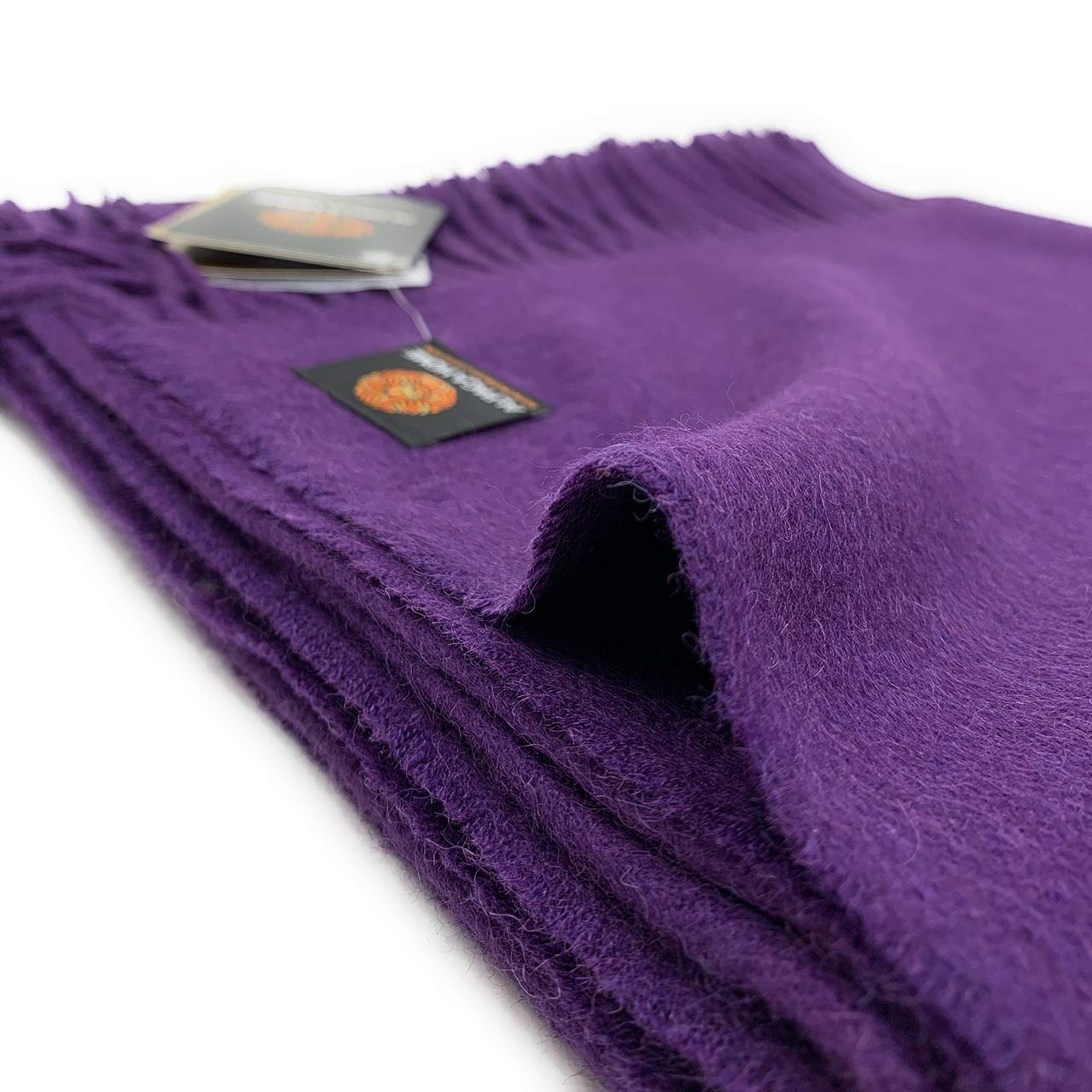 Premium 100% Baby Alpaca Wool Throw Blanket - Hypoallergenic, All-Natural & Soft - 51x71 Inches (Sugar Plum) - Cozy Home Decor, Perfect for Sofa, Bed & Travel Accessories