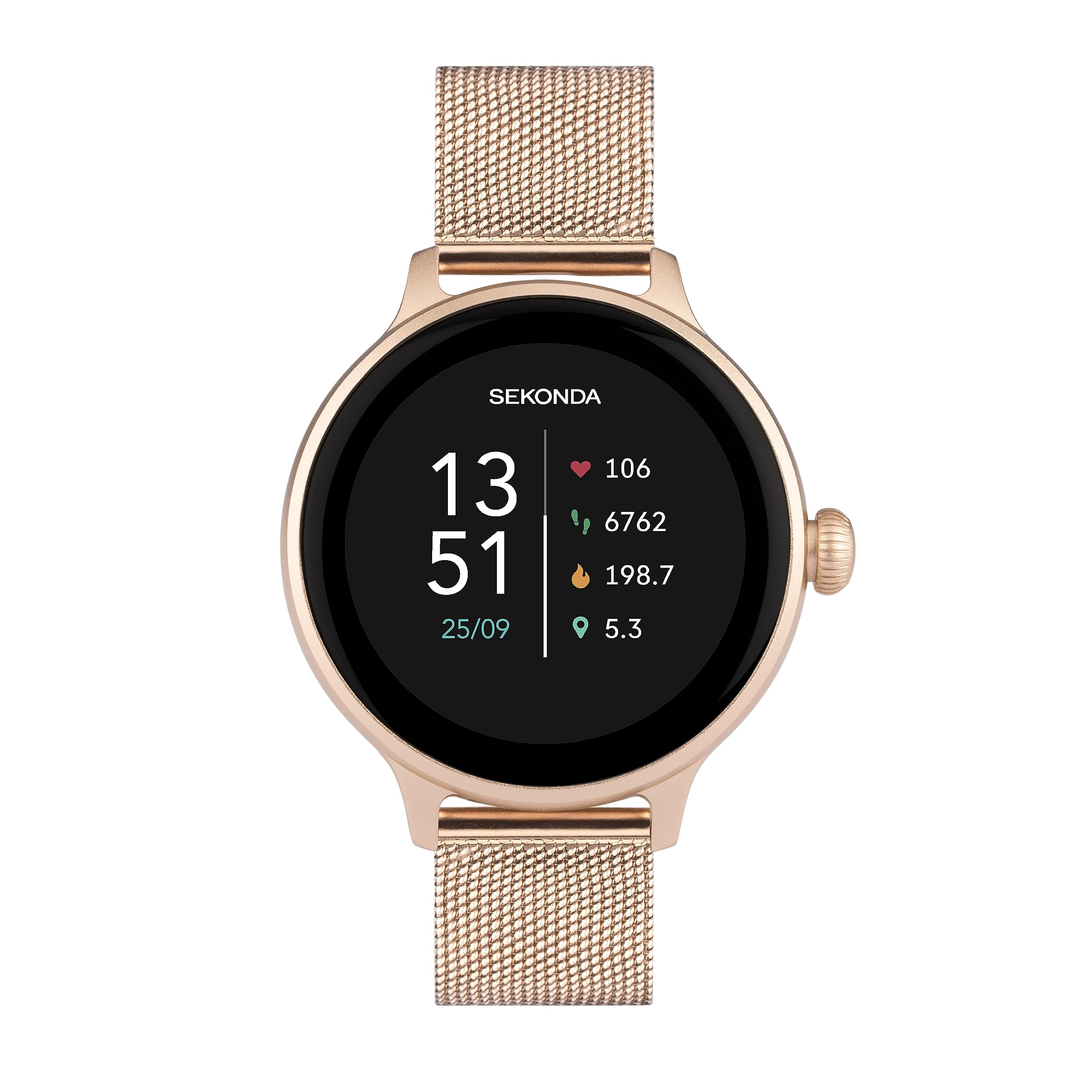 Sekonda Connect Women's 40mm Smart Watch with Heart Rate Monitor, Sleep Tracker, Fitness Activity & Sports Mode, Music Control, Weather Alerts & Notifications - Perfect for Workouts, Running & Daily Health Tracking