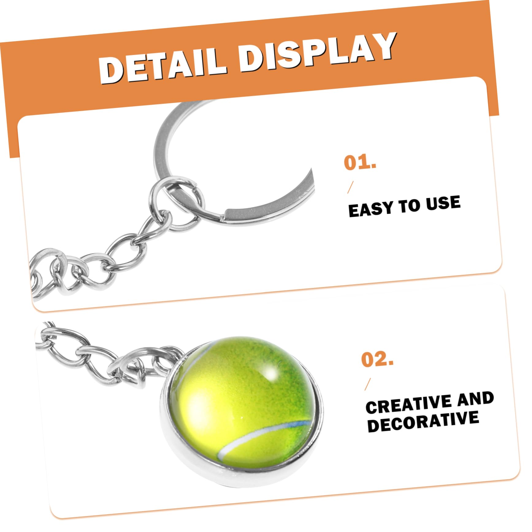 INOOMP Sport Keychain - Durable Key Holder with Decorative Pendant for Bags, Keys & Backpacks - Perfect for Gym, Travel & Outdoor Activities