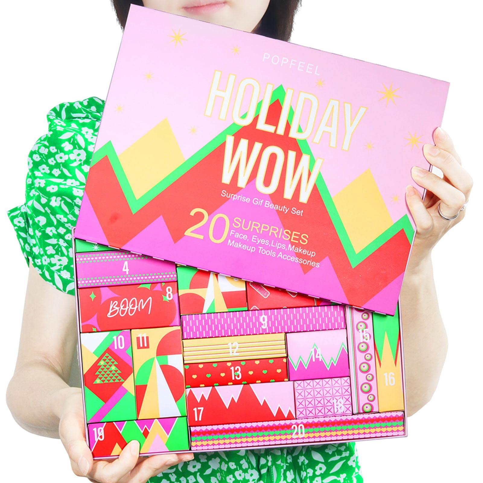 PW TOOLS 2022 Makeup Countdown Calendar - Lipstick & Eyeshadow Set for Women | Party & Gift