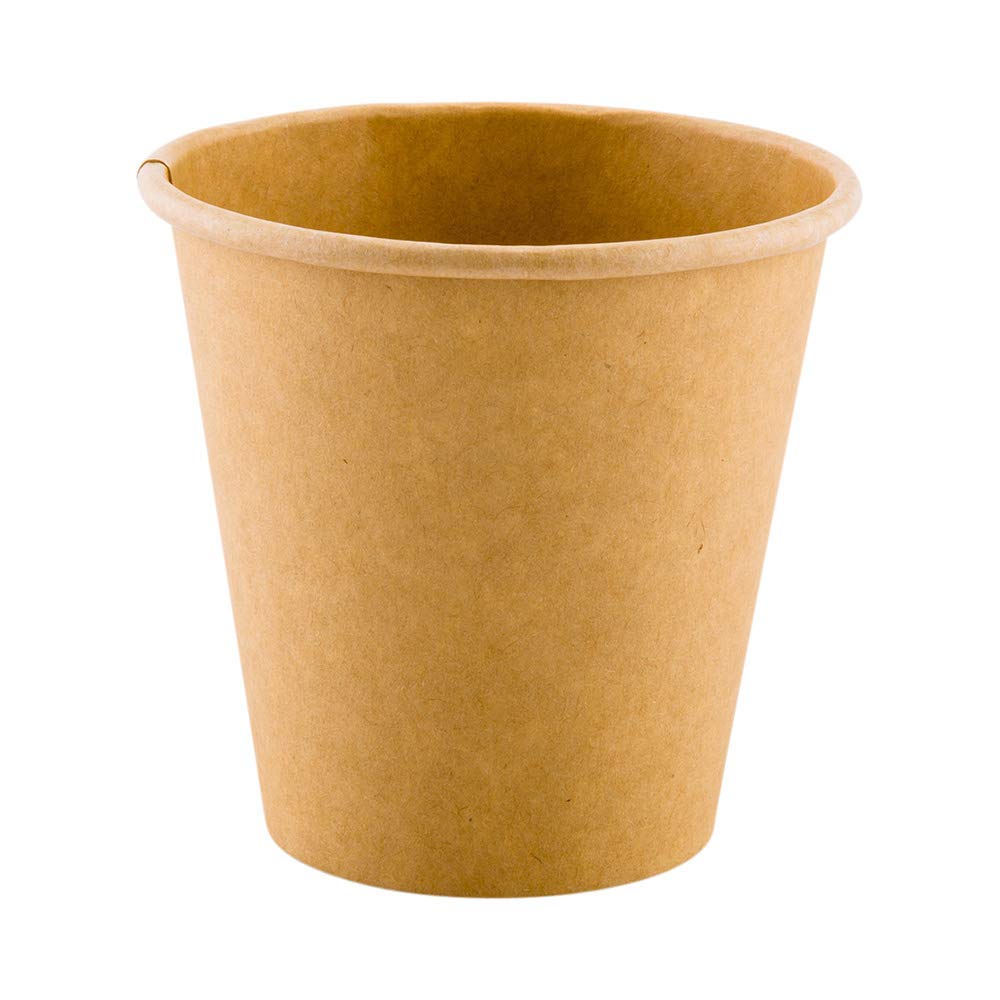 Eco-Friendly 8 oz Brown Paper Coffee Cups - 1000 Pack, Unbleached, Recyclable, Leak-Resistant Rolled Rim, Single Wall, No Artificial Dyes | Perfect for Restaurants, Cafes, Offices, and Events