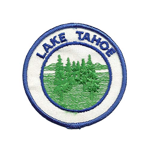 Vintage California Lake Tahoe Forest Patch - Iron On Embroidered Applique for Jackets, Hats, Bags & DIY Crafts