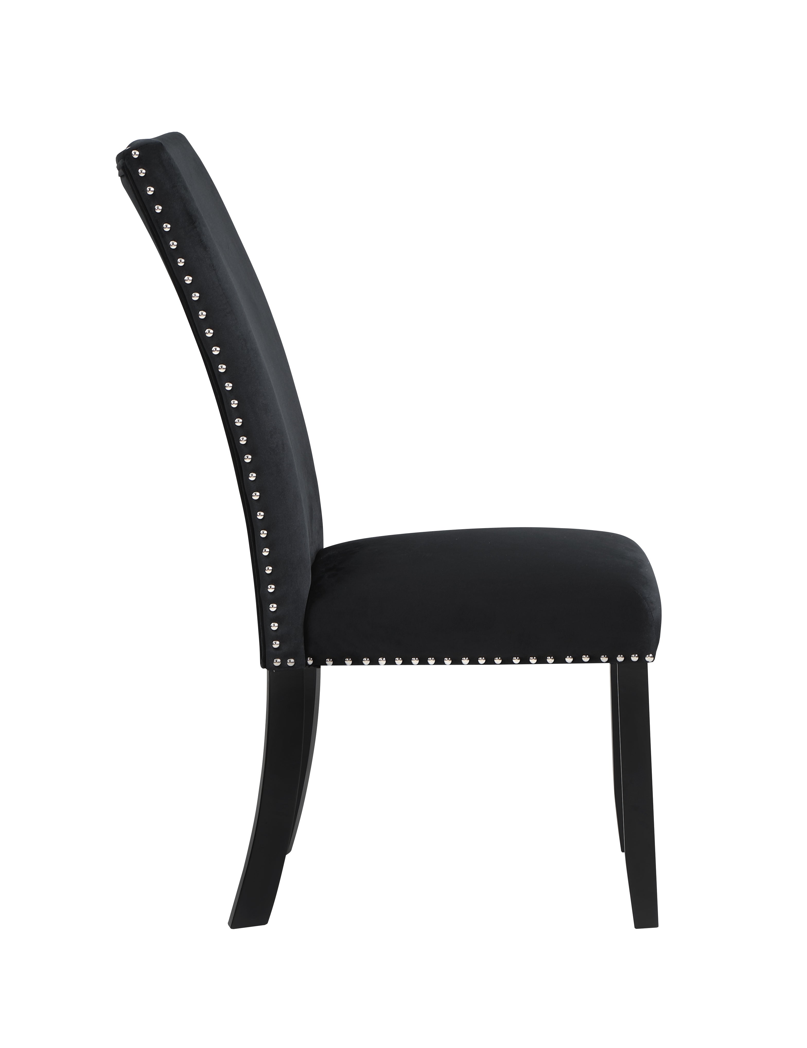 Elegant Faux Black Marble Dining Table with Velvet Upholstered Chairs Set - Gold Nailhead Trim for Modern Home Decor | Perfect for Dining Room, Kitchen, or Small Space Entertaining