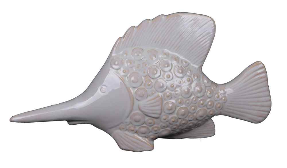 Small Ceramic Swordfish Figurine - Handcrafted Decorative Fish Sculpture for Home, Office, or Aquarium Display | Perfect Gift for Collectors and Fish Lovers