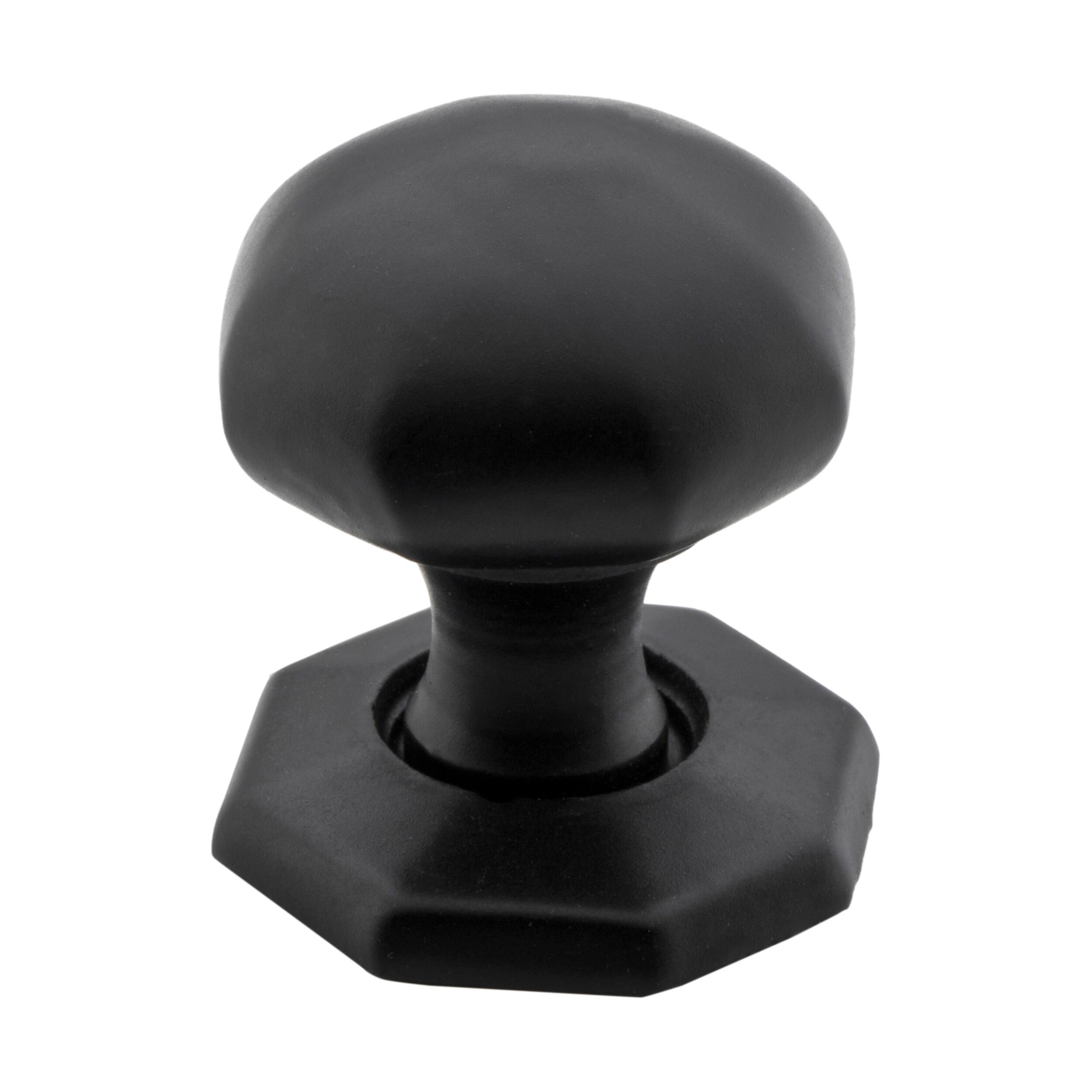 Octagonal Iron Matte Black Cupboard Knob 25x31mm - Durable Cabinet Hardware for Kitchen, Bathroom & Furniture Upgrade