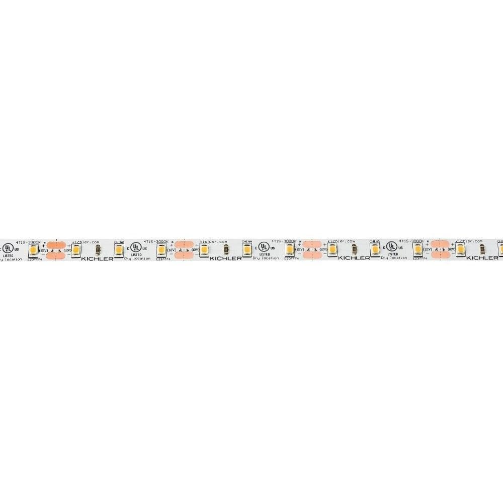 Kichler 4T116S27WH Flexible LED Light Strip - 16.4ft White Under Cabinet Lighting for Kitchen, Bedroom, Living Room - Dimmable Waterproof Tape Lights for Home Decor & Accent Lighting