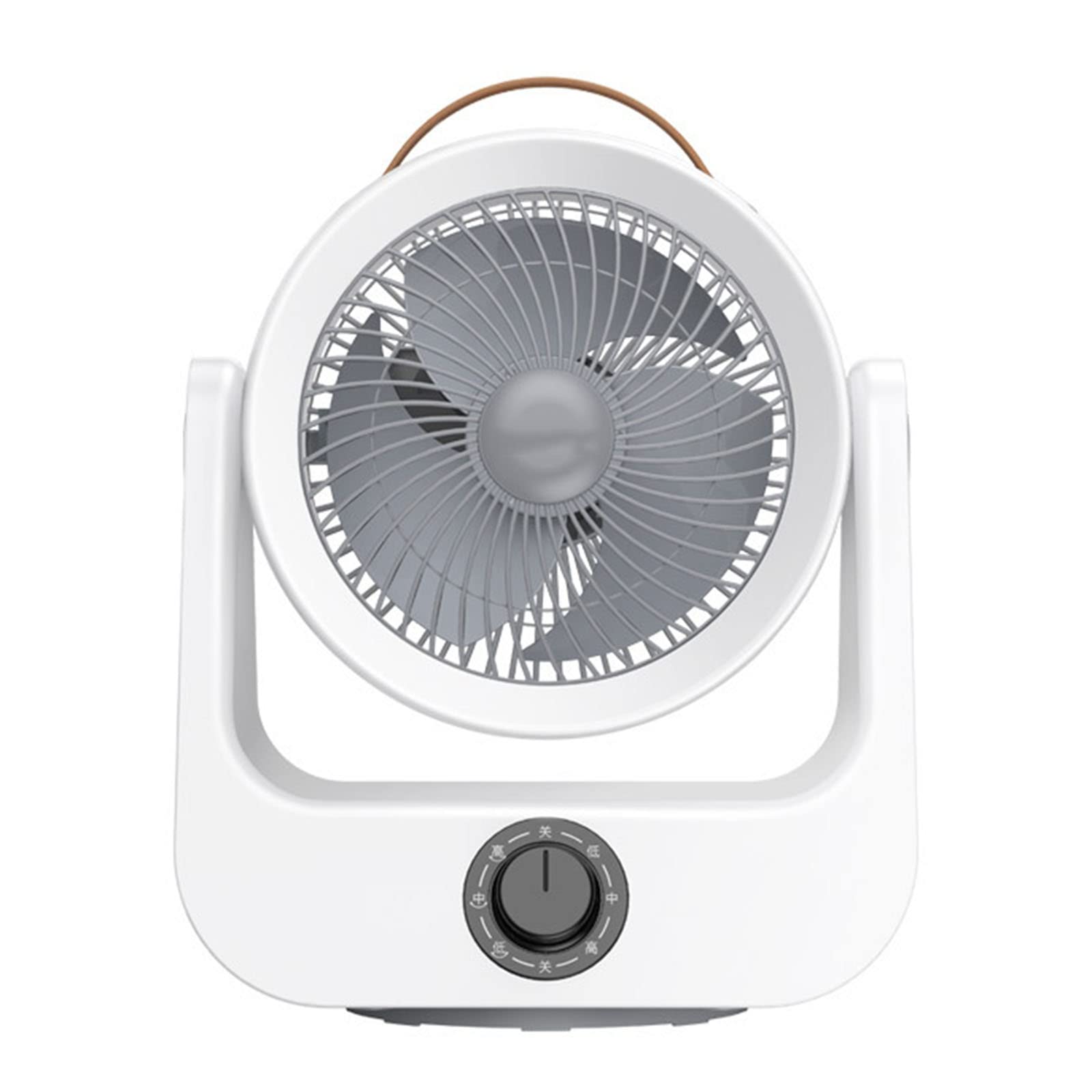 Eervff 8-Inch USB Desktop Air Circulation Fan - Quiet Turbo Mini Small Table Fan with Adjustable Tilt & Oscillation, White (28 x 23.5cm) for Office, Dormitory, Home & Workspace Cooling