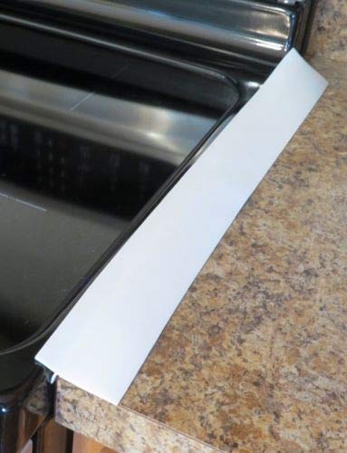 2-Pack Heat Resistant Stove Counter Gap Cover - Withstands Up to 445°F, White - Perfect for Kitchen Safety & Preventing Food Debris