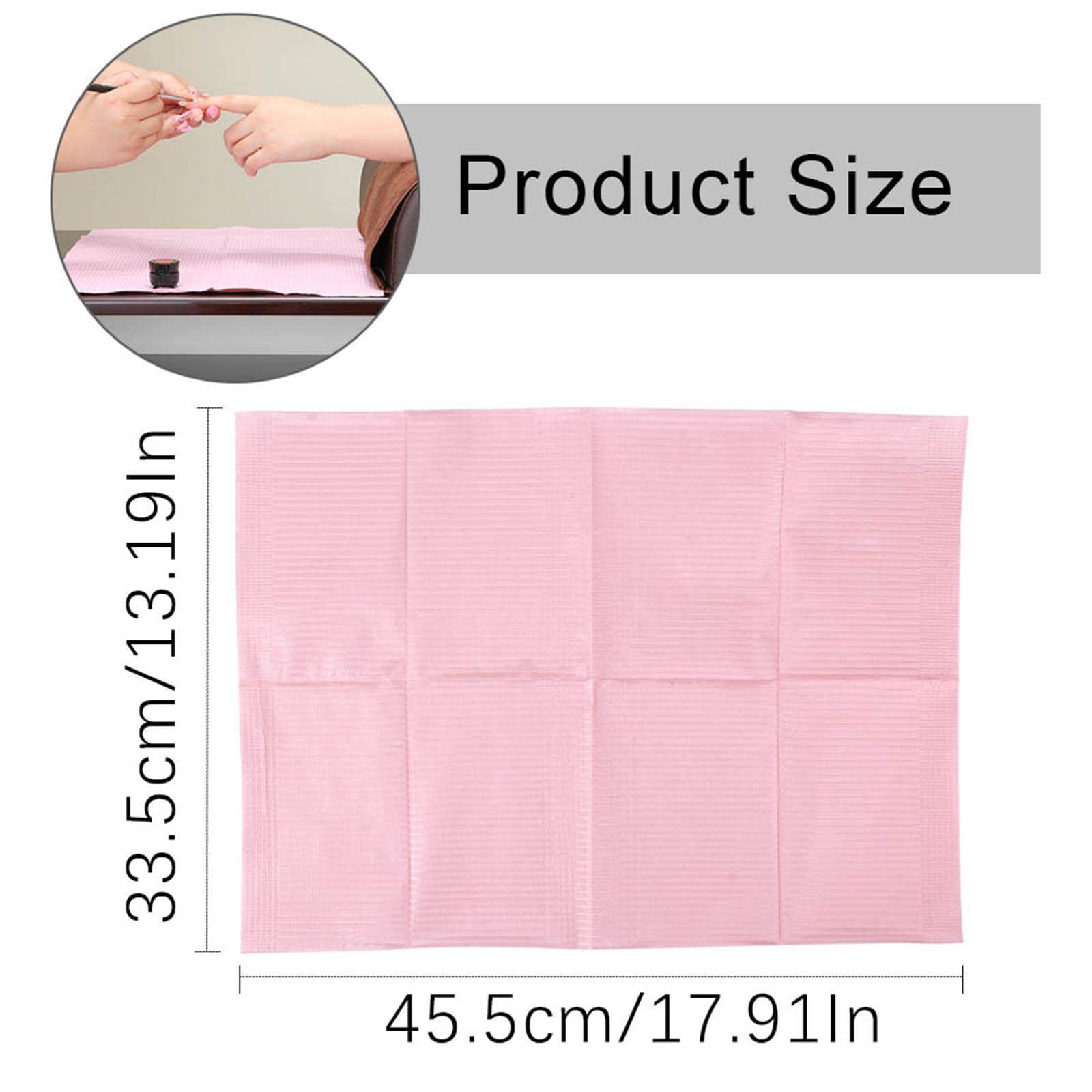Trendy Retail® Waterproof Portable Salon Nail Art Paper Table Pad - 125pcs Desk Mat for Nail Technicians & DIY Manicure at Home or Salon