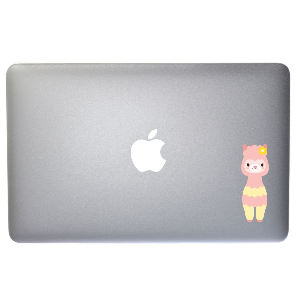 5 Inch Pink Pastel Llama with Flower Vinyl Decal - Waterproof Sticker for Car, Laptop, Window, Wall Decor | Perfect for Home, Office, Nursery & Outdoor Use