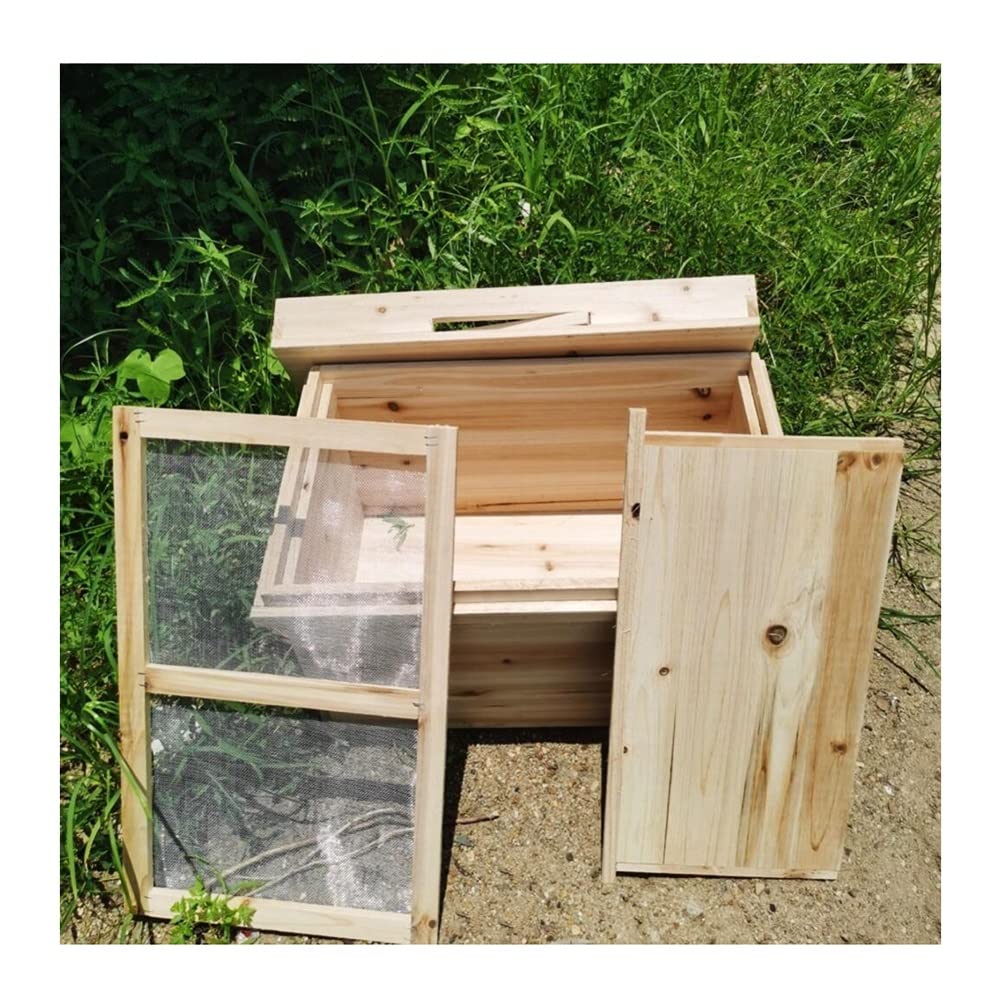 MAHFEI 7 Frame Bee Hive Kit for Beginners - Complete Beekeeping Starter Set with Deep Bee Box, Frames & Yarn Mesh - Perfect for Honey Production & Backyard Beekeeping (46x30x26cm, Color B)