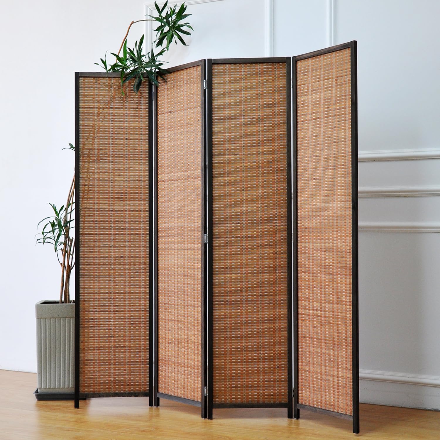 4 Panel Bamboo Room Divider - 67