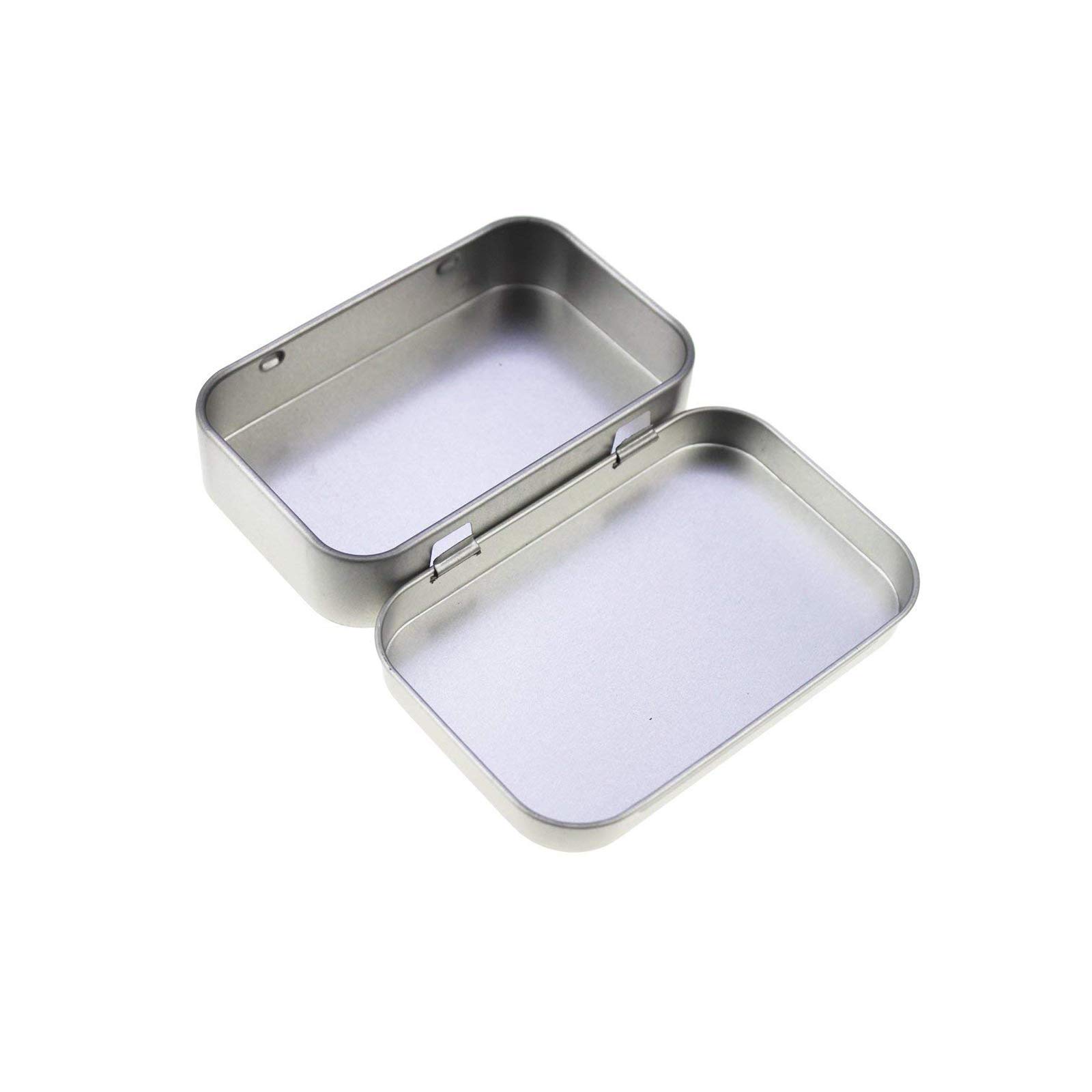 4-Piece Rectangular Hinged Metal Storage Tin Box Set (4.52