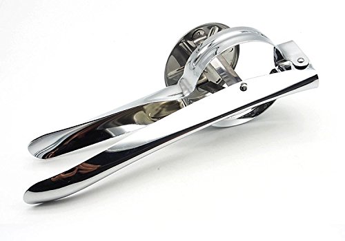 ELEOPTION Professional Stainless Steel Potato Ricer & Fruit Press - Soft Touch Black Handles - Perfect for Mashed Potatoes, Baby Food, and Fruit Juicing - Ideal for Home Kitchens and Restaurants