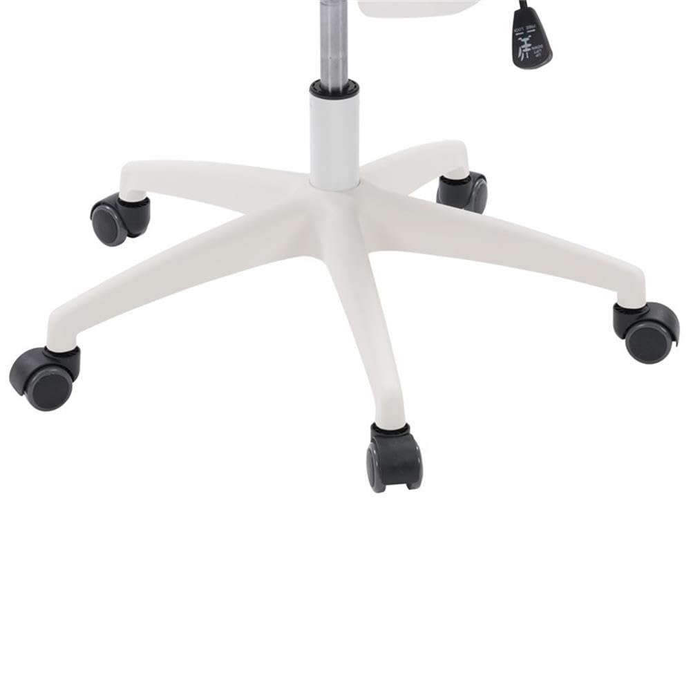 Ergonomic Fabric Mesh Office Chair with Adjustable Height - Gray & White - Perfect for Home Office, Workspace, and Gaming Desks