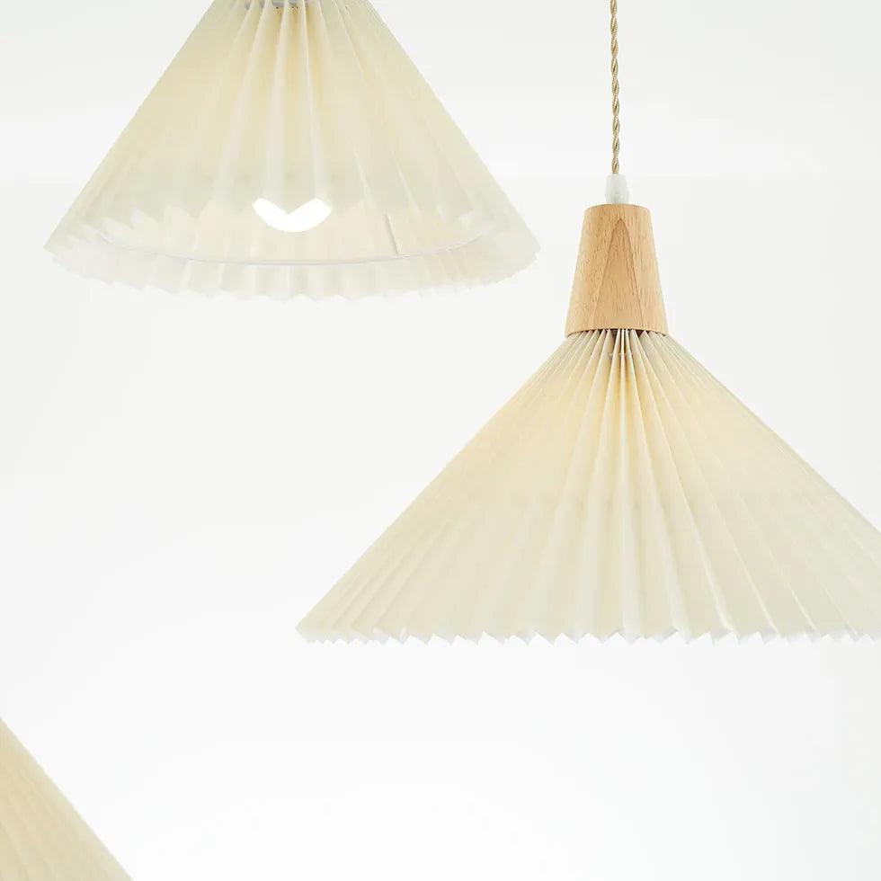 Stylish Wooden Pendant Light for Kitchen - Foldable Umbrella Design - Perfect for Dining Room, Breakfast Nook & Farmhouse Decor