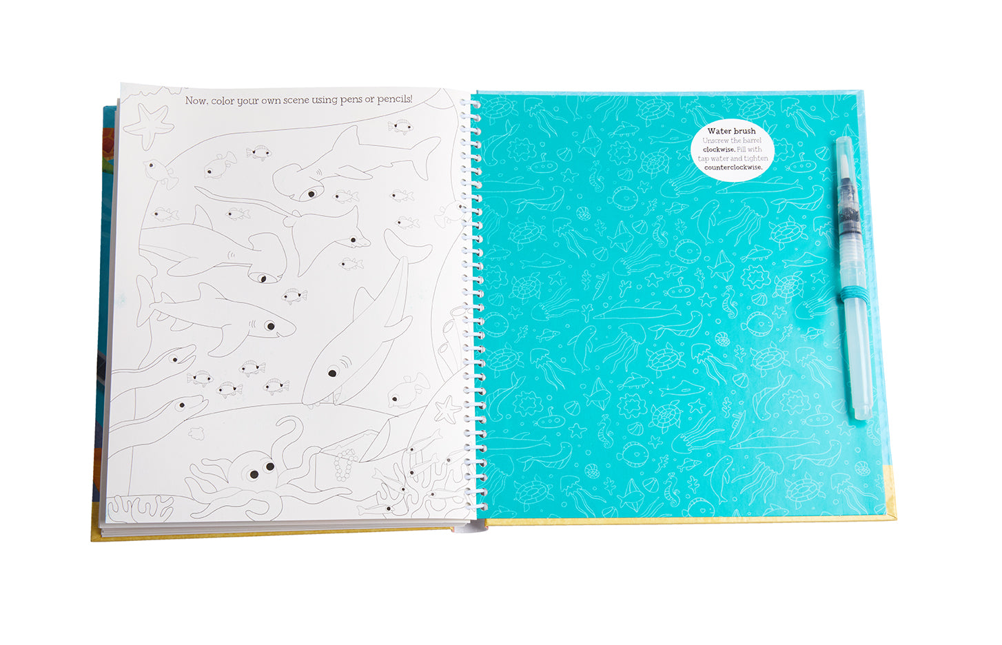 Magical Water Painting Kit for Kids - Under the Sea Theme | Reusable Water Coloring Book with Ocean Animals | Perfect for Travel, Birthday Gifts & Creative Play